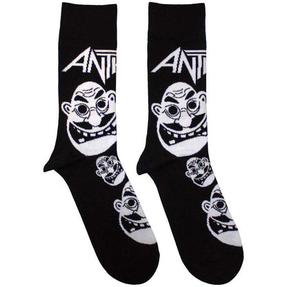 Faces Pattern B&w Socks