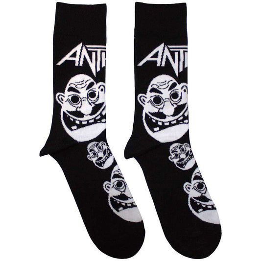 Anthrax Anthrax Faces Pattern B&w Socks