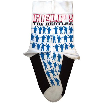 Beatles Help Silhouettes Repeat Socks