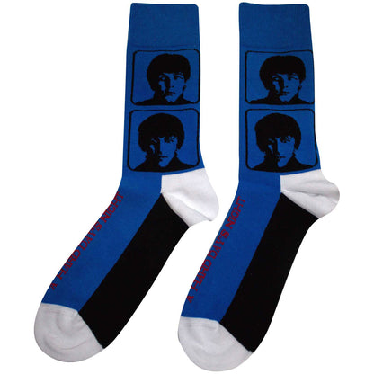 Beatles Hard Day's Night Headshots (US Men's Shoe Size 8-12) Socks Back