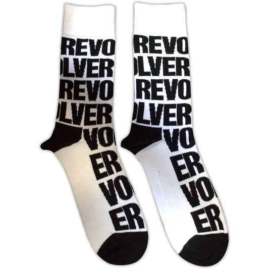 Beatles Beatles Revolver Text Repeat Socks