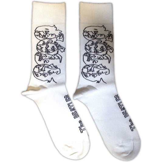Beatles Beatles White Album Faces Outlines Socks