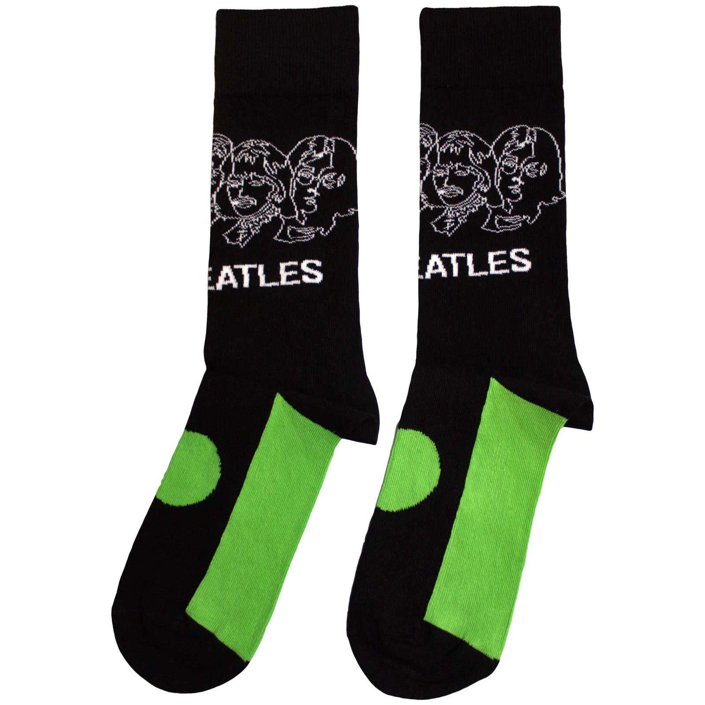 Beatles White Album Faces Outlines & Apple Socks