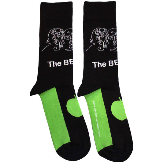 Beatles Beatles White Album Faces Outlines & Apple Socks