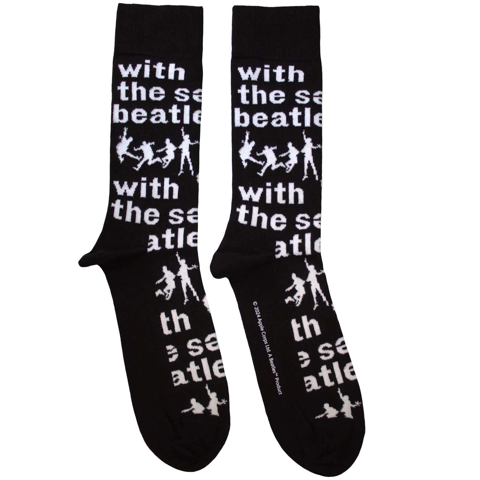 With The Beatles Silhouettes Repeat Socks