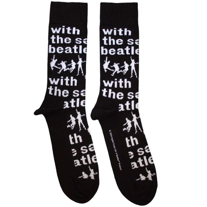 With The Beatles Silhouettes Repeat Socks