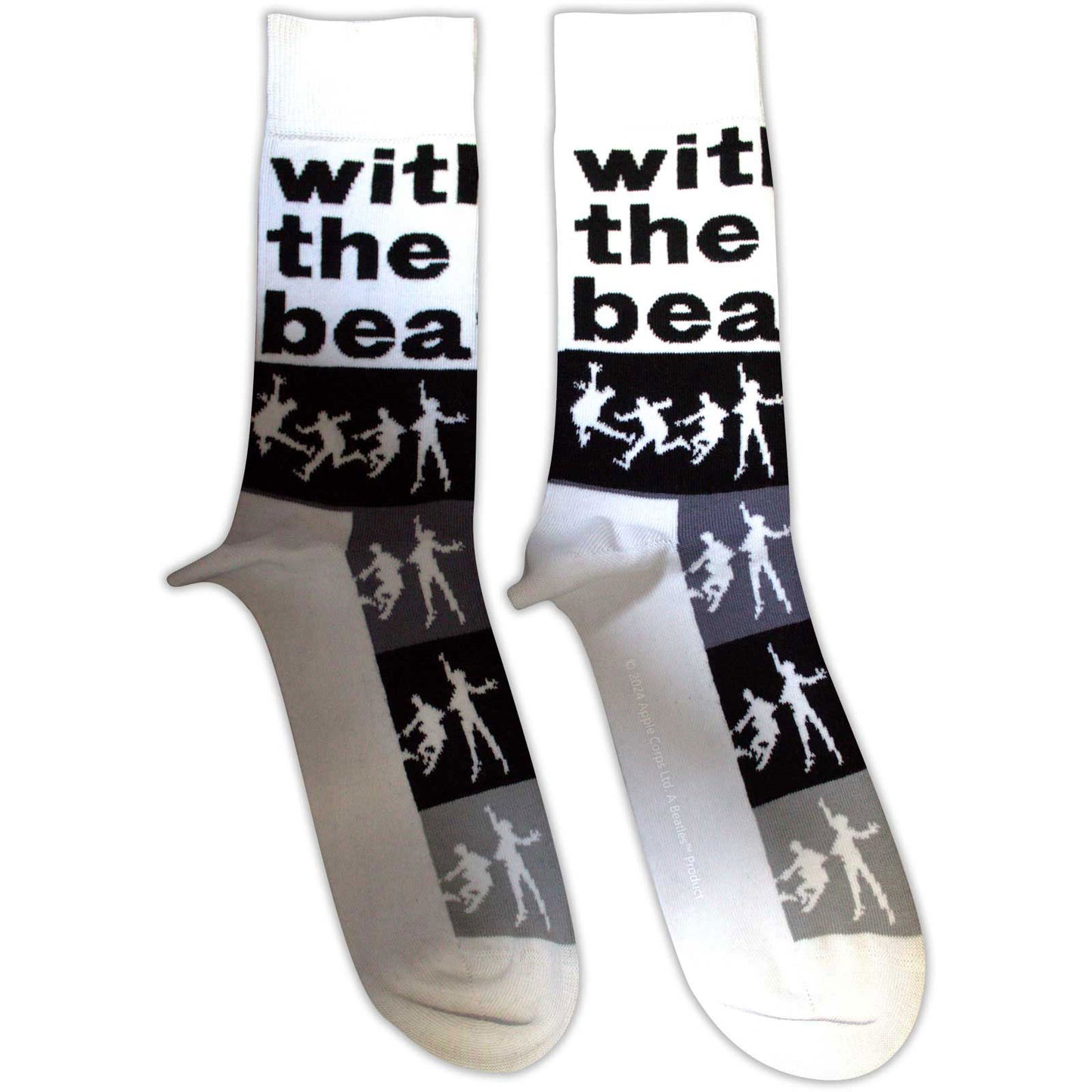 With The Beatles Silhouette Stripes Socks
