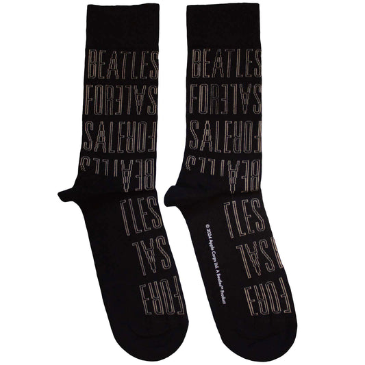 Beatles Beatles For Sale Text Outlines Repeat Socks