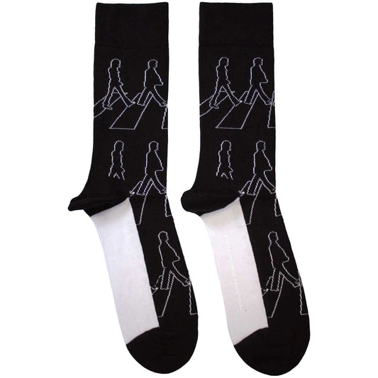 Beatles Abbey Road Outlines Socks Front