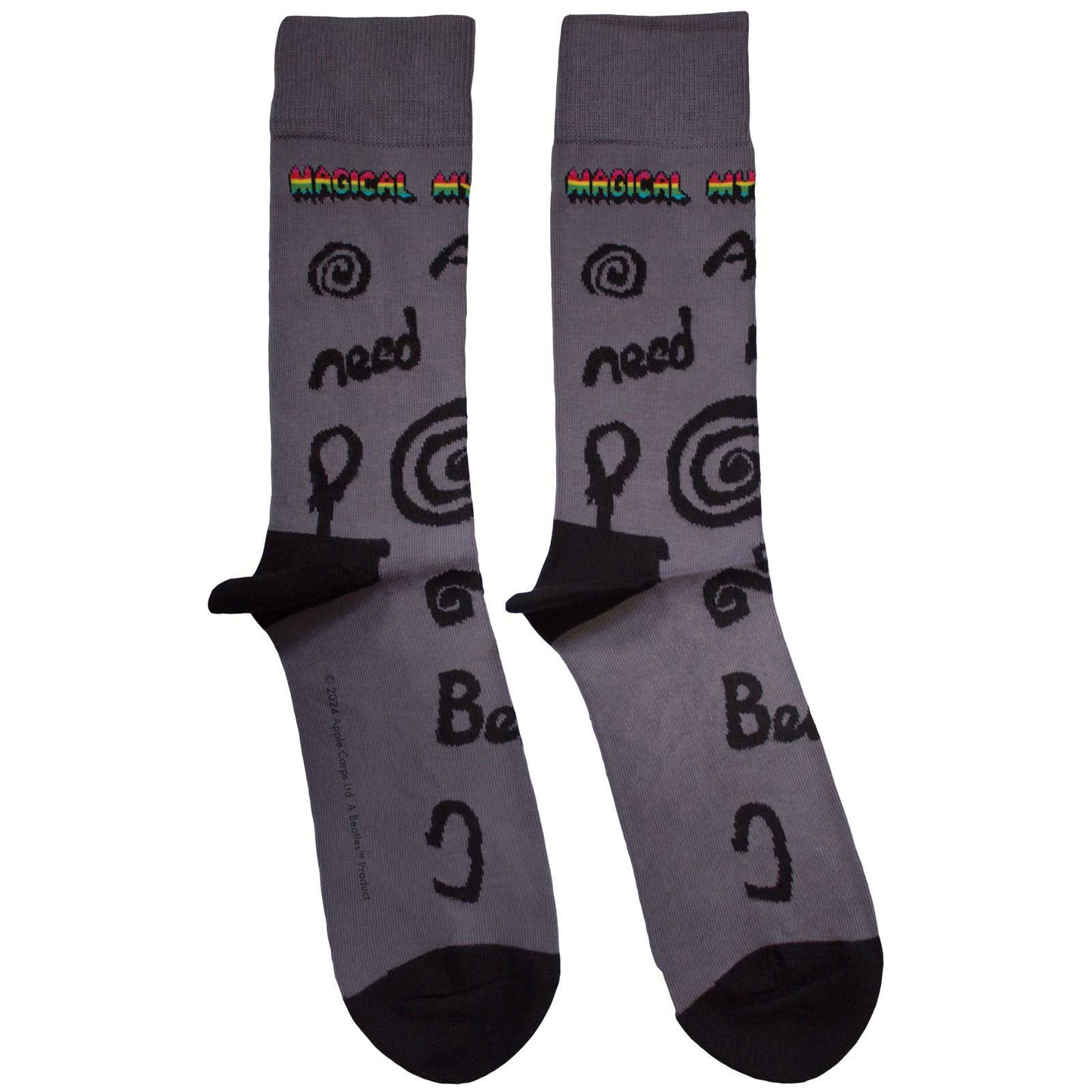Beatles Magical Mystery Tour All You Need Is Love (US Men's Shoe Size 8-12) Socks Front