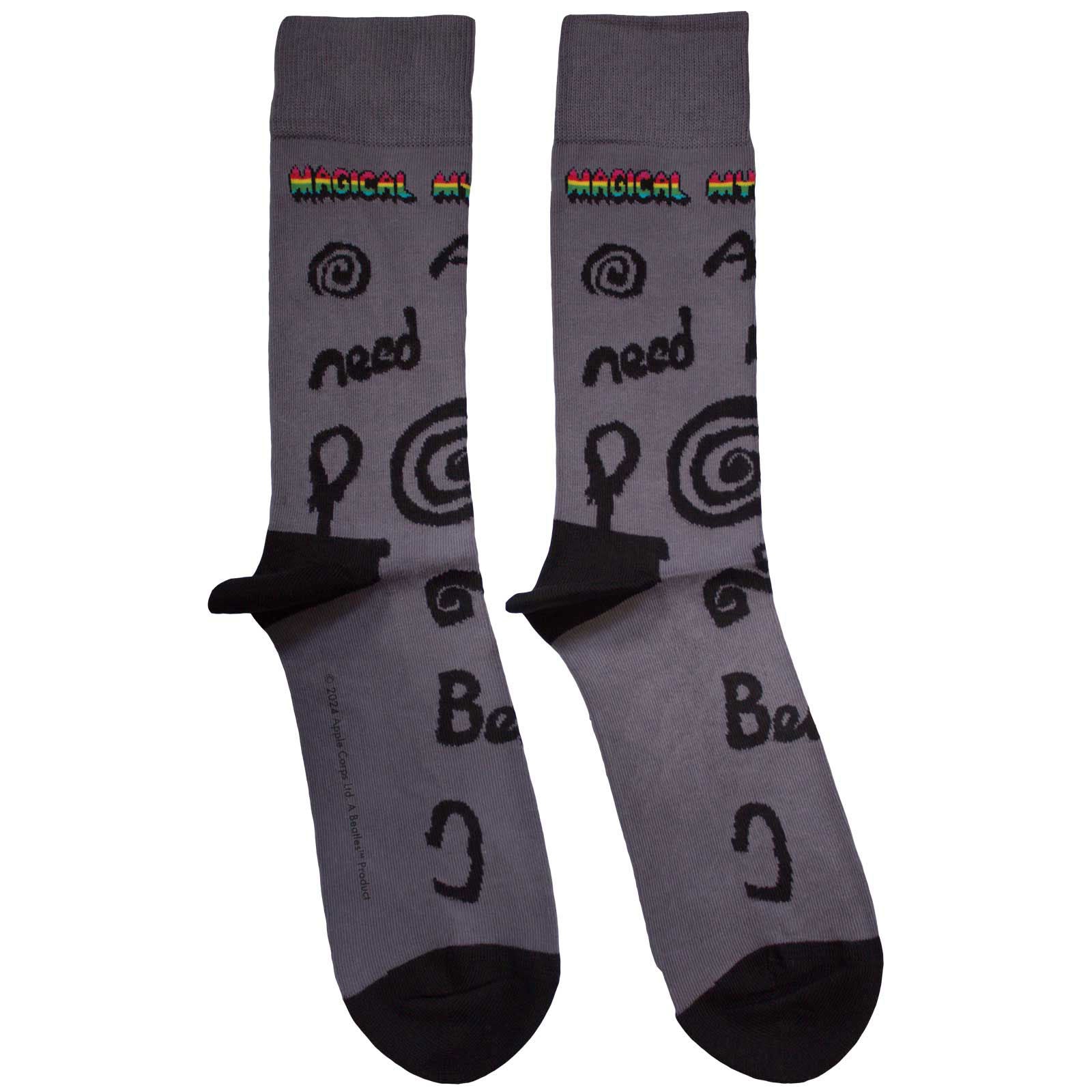 Beatles Magical Mystery Tour All You Need Is Love (US Men's Shoe Size 8-12) Socks Front