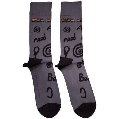 Beatles Magical Mystery Tour All You Need Is Love (US Men's Shoe Size 8-12) Socks Front