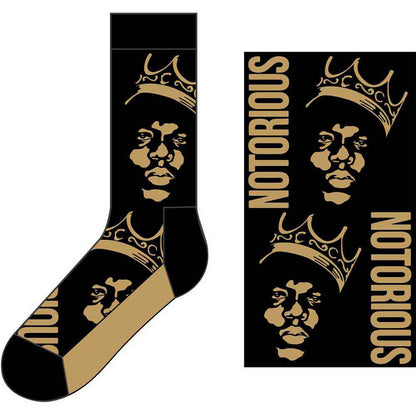 Notorious B.I.G. Gold Crown Socks