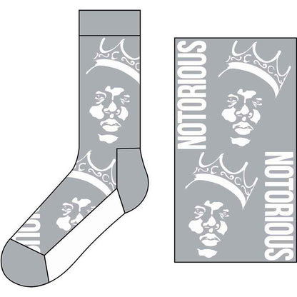 Notorious B.I.G. Crown Monochrome Socks