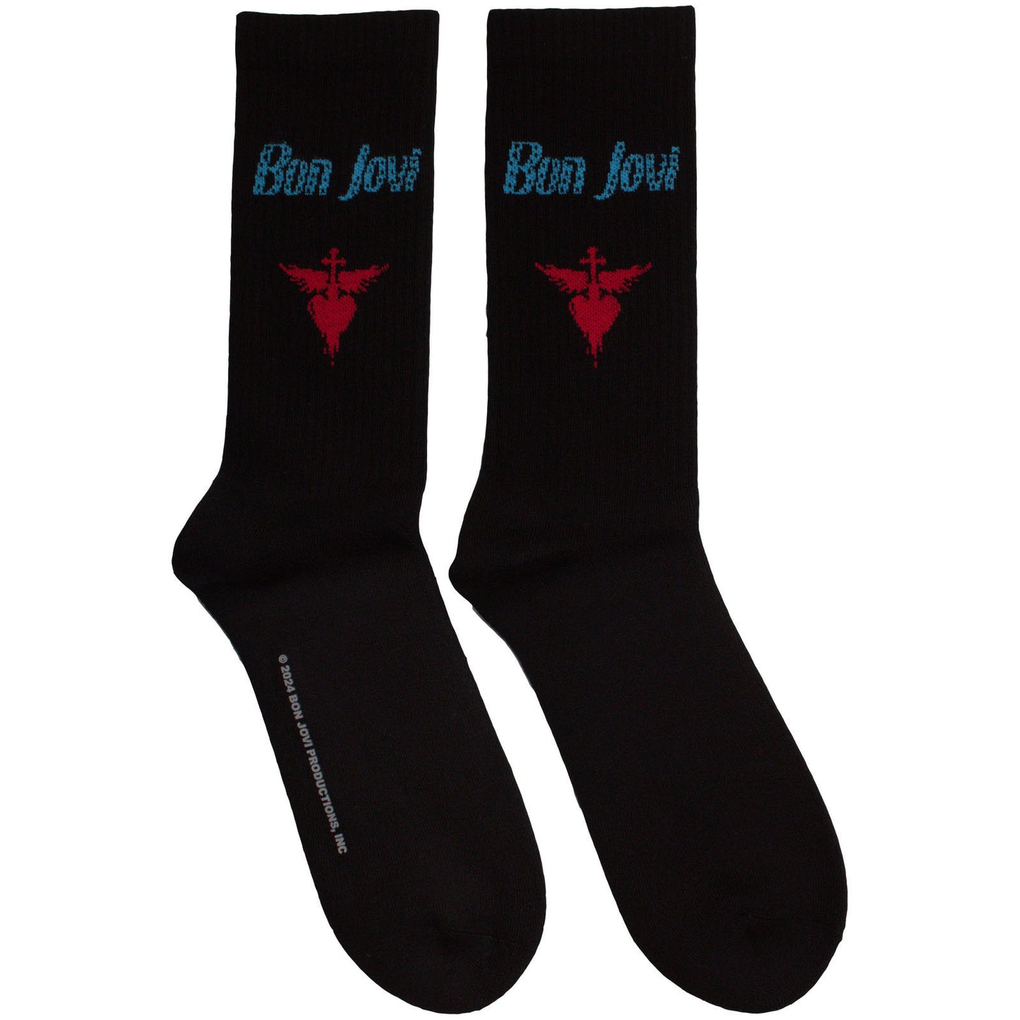 Dagger Heart Blue Logo Socks