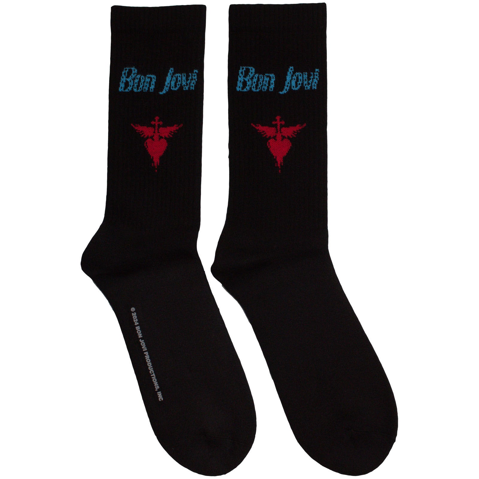 Dagger Heart Blue Logo Socks
