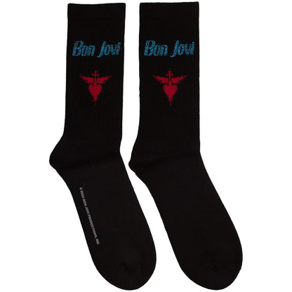Dagger Heart Blue Logo Socks