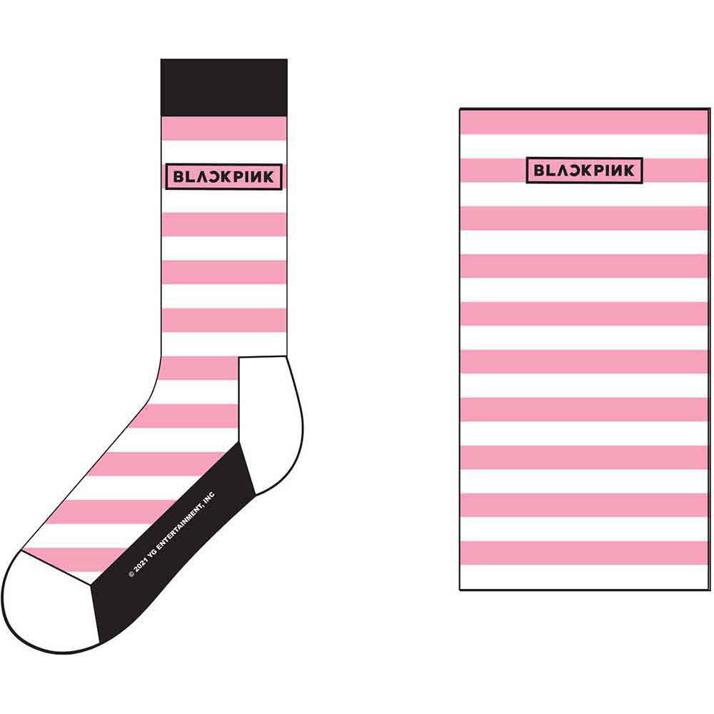 BlackPink Stripes & Logo Socks