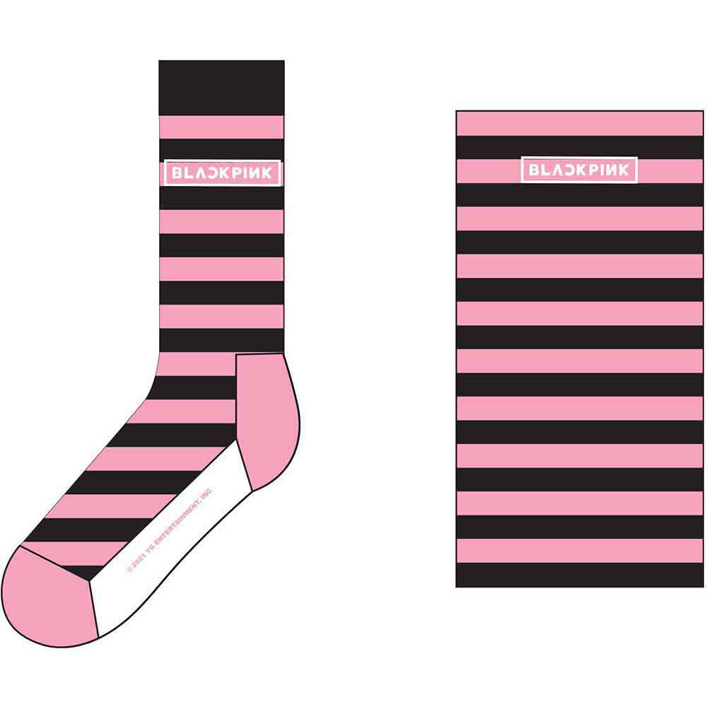 BlackPink Stripes & Logo Socks