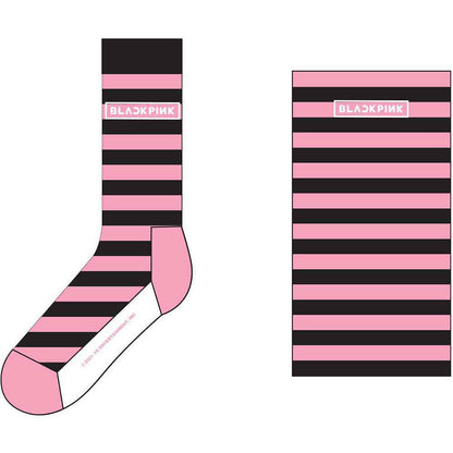 BlackPink Stripes & Logo Socks