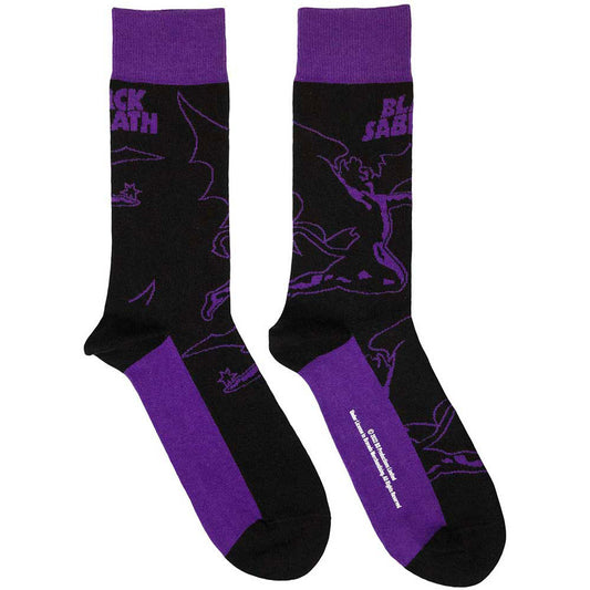 Black Sabbath Logo & Demon Socks Front