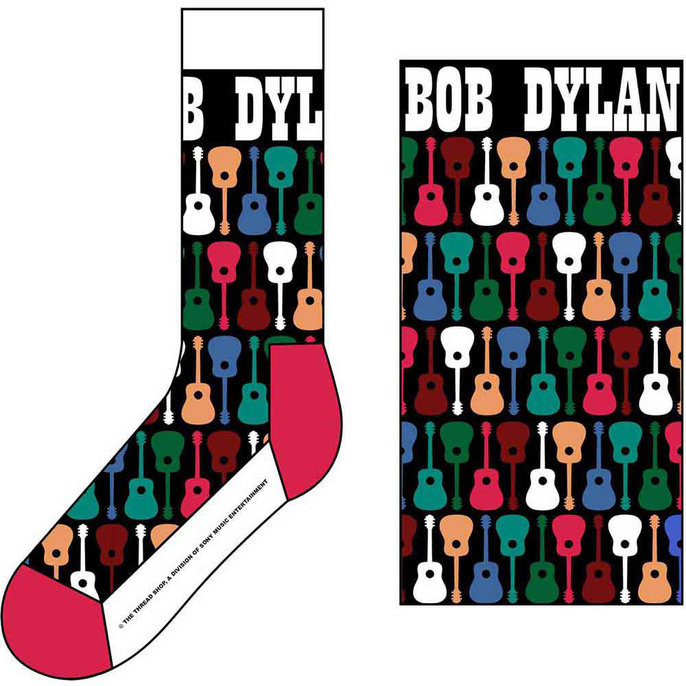 Bob Dylan Guitar Pattern Socks