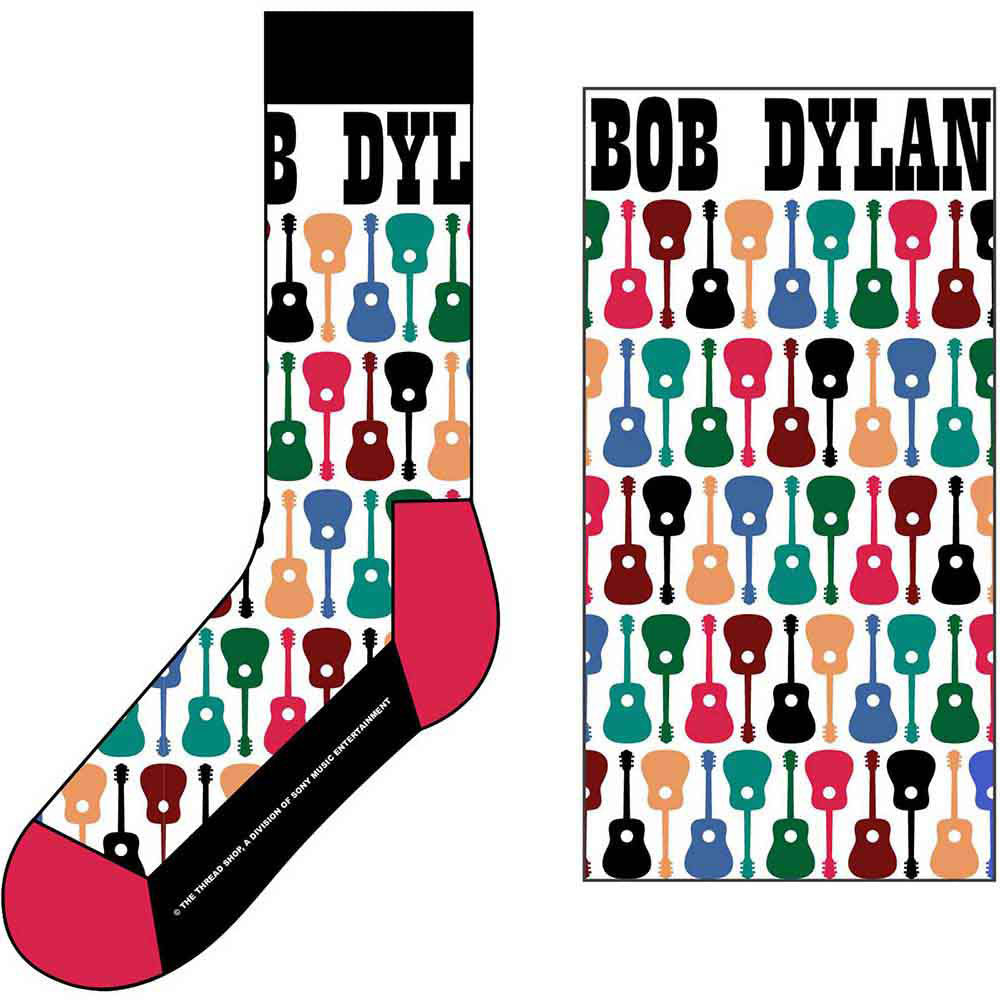 Bob Dylan Guitar Pattern Socks