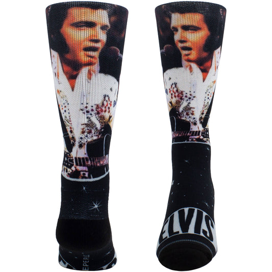 Elvis Presley Mic Sublimation Socks Front