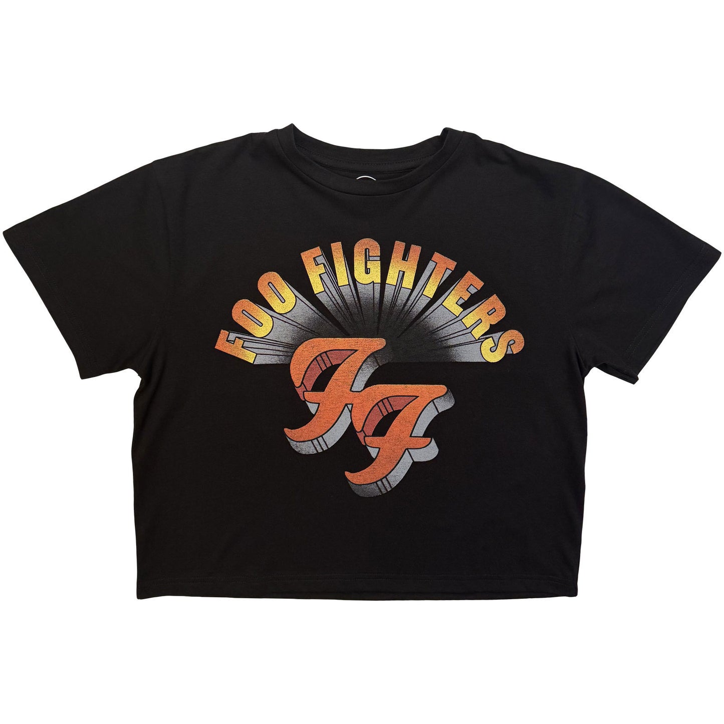 Retro Rock Emblem Crop Top Girls Jr