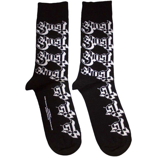 Ghost Ghost Logo Pattern Socks