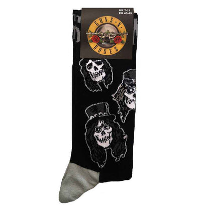 Guns N Roses Skulls Band Monochrome Socks