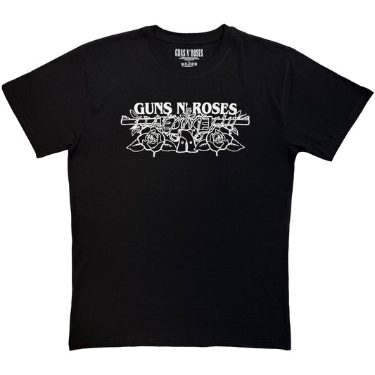Guns N Roses Logo Mono T-shirt Front