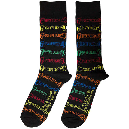 Grateful Dead Coloured Logos Pattern Socks