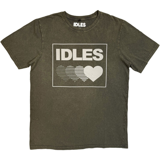 Idles Gradient Heart Dip Dye & Wash T-shirt Front