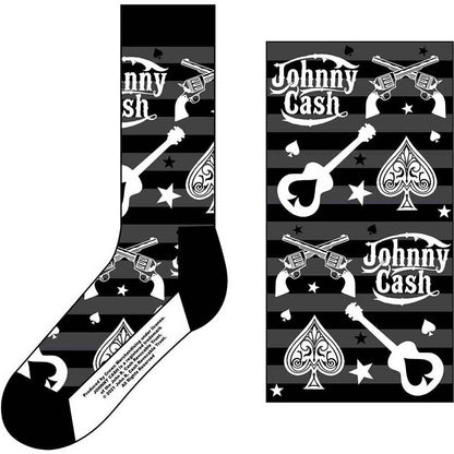Johnny Cash Guitars 'n Guns Socks