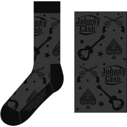 Johnny Cash Guitars 'n Guns Socks