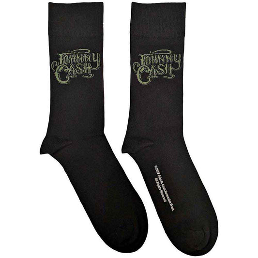 Johnny Cash Johnny Cash Text Logo Socks
