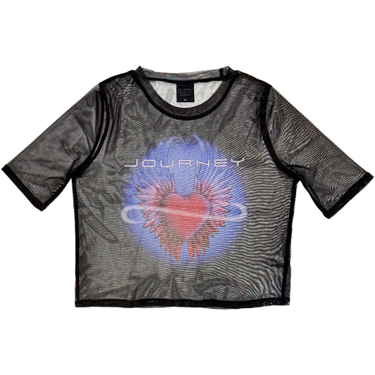 Journey Heart Mesh Crop Top Girls Jr Front