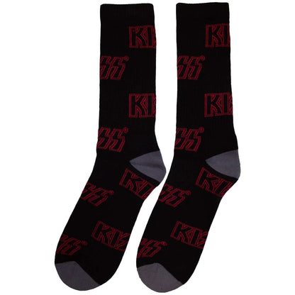 KISS Logo Pattern Socks