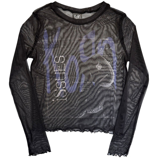 Korn Issues A Box Mesh Crop Top Girls Jr Front