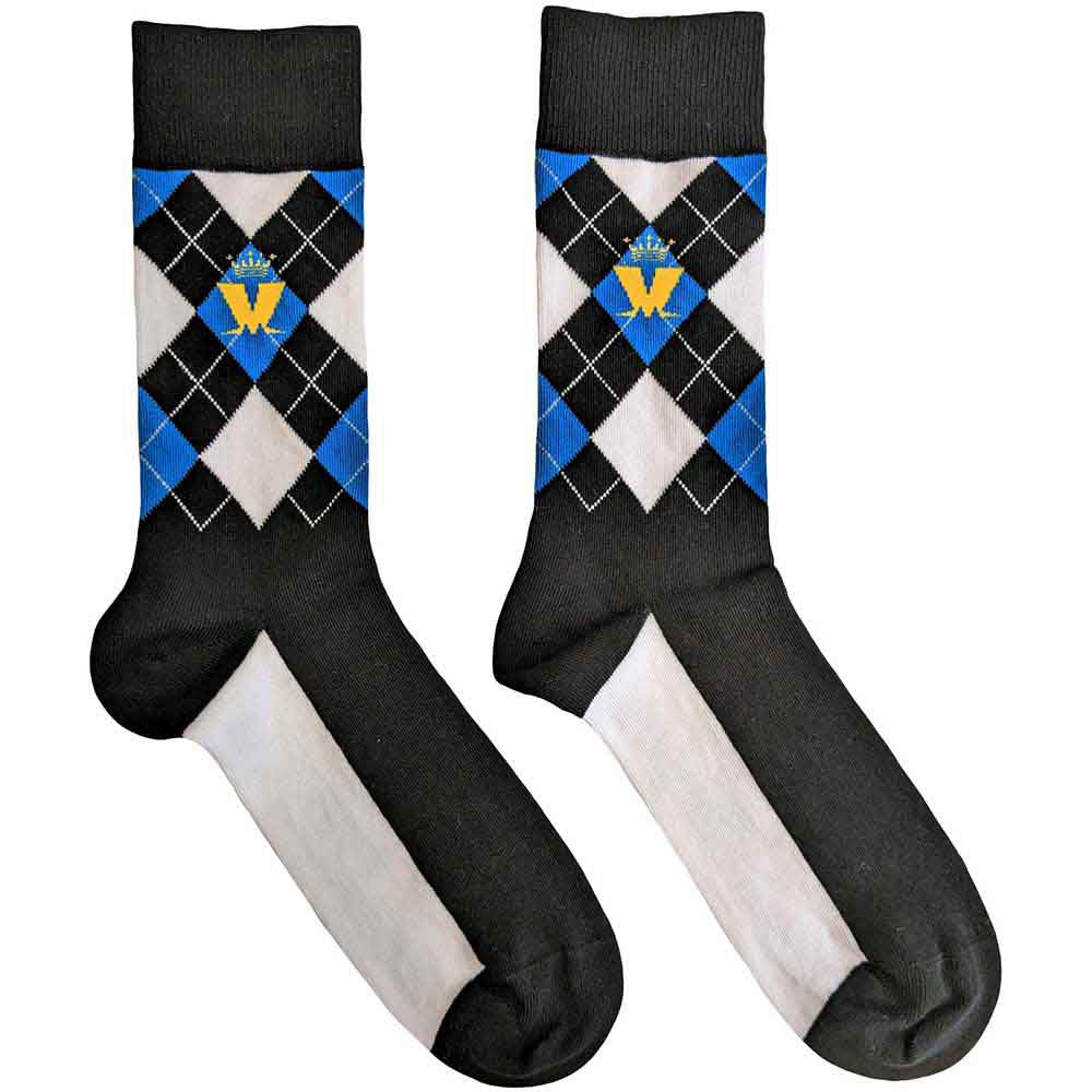 Crown & M Blue Diamond Socks