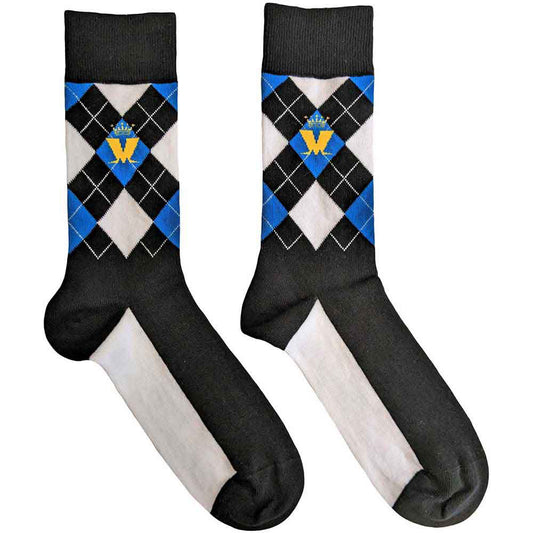 Madness Madness Crown & M Blue Diamond Socks