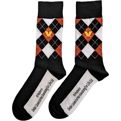 Madness Crown & M Brown Diamond Socks