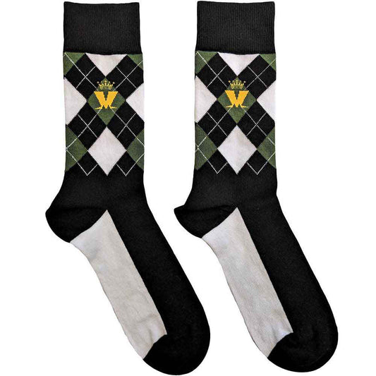 Madness Madness Crown & M Green Diamond Socks