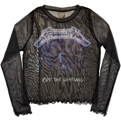 Ride The Lightning Mesh Crop Top Girls Jr
