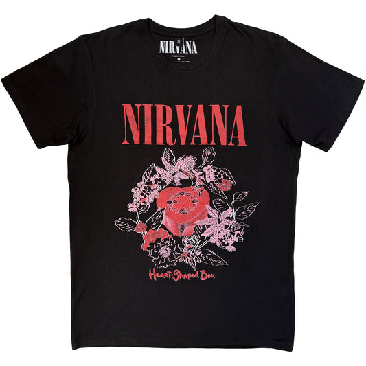 Nirvana Heart Shaped Box Carbon T-shirt Front