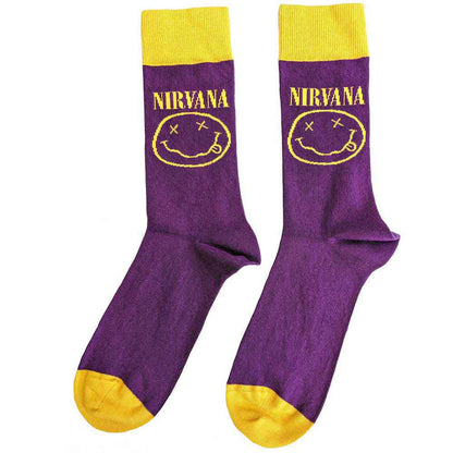 Nirvana Yellow Happy Face Socks