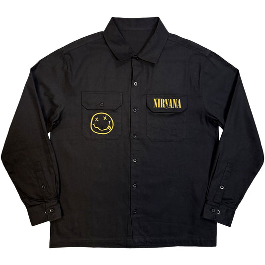 Nirvana Nirvana Logos Split Dress Shirt