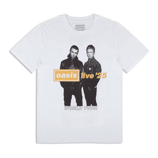 Oasis Live '25 Gold Photo T-shirt Front
