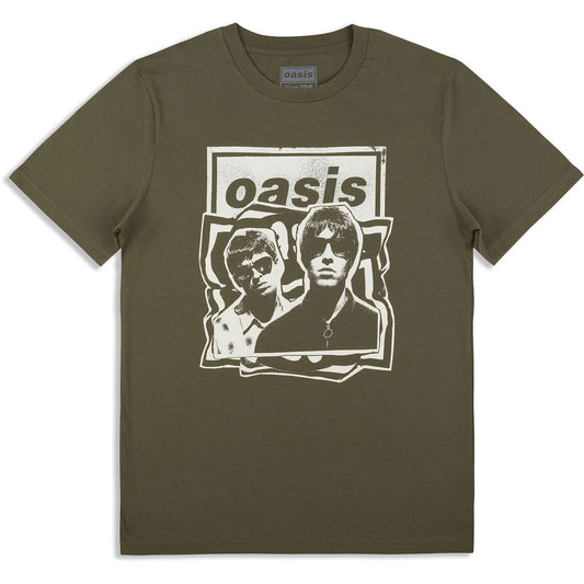 Oasis Paper Cut Out Photo T-shirt Front